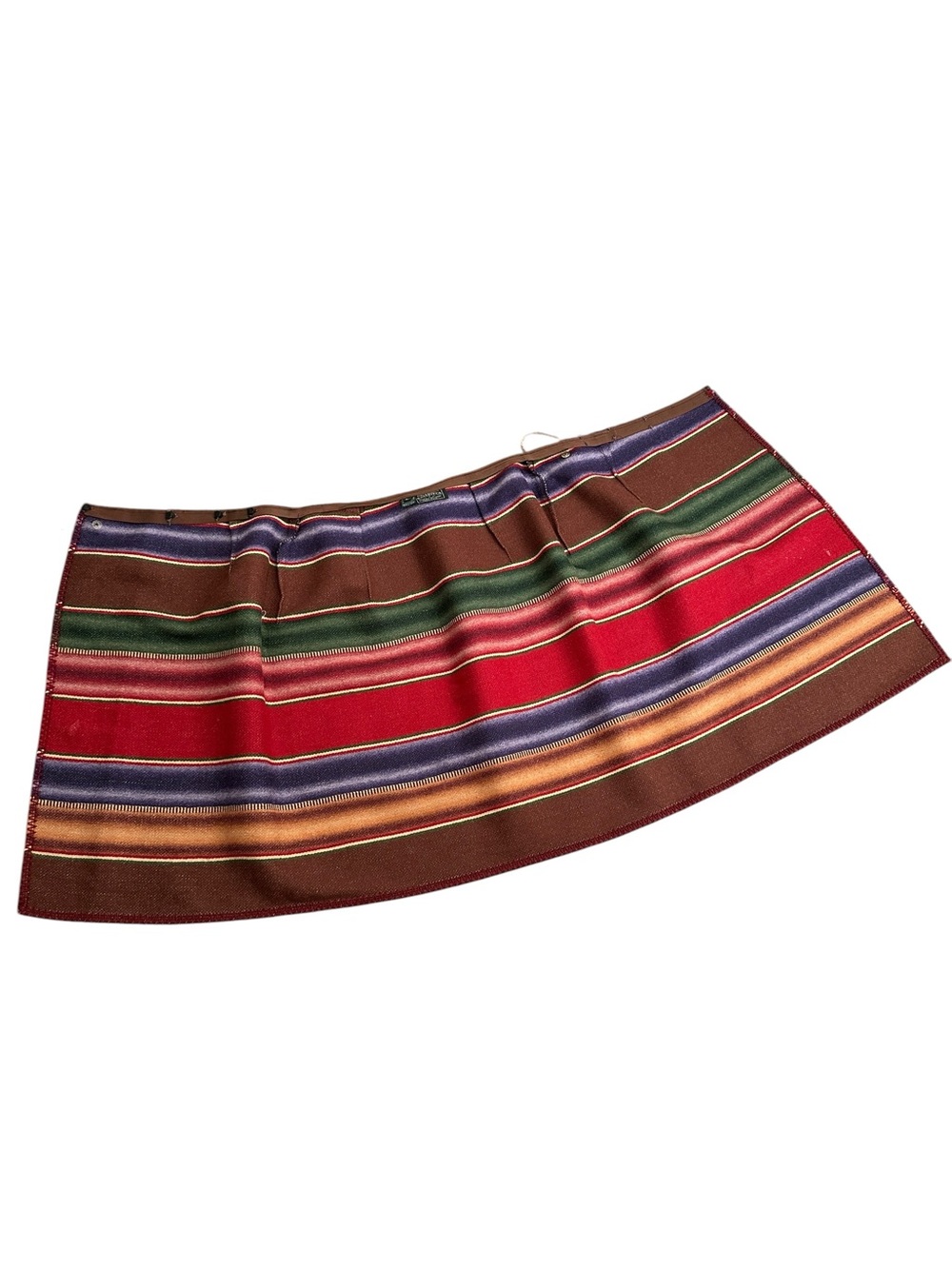 Vintage Ralph Lauren Country Wool Southwestern Wrap Skirt L USA 80s Ranch Core - Picture 8 of 16